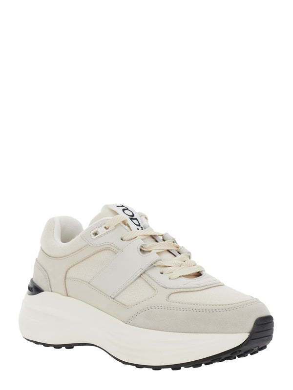 Tod'S Ivory Low Top Sneakers