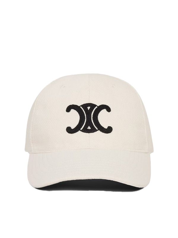 Triomphe Logo Wool Cotton Baseball Cap