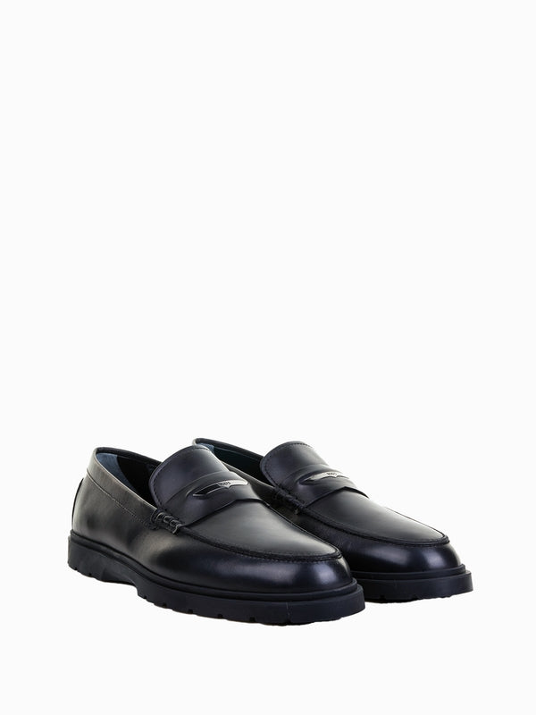 Black Leather Loafers