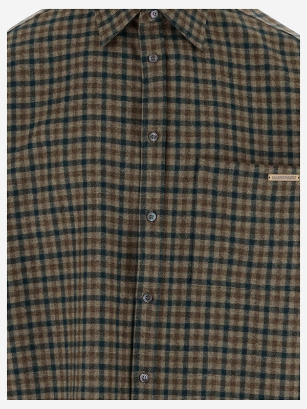 Wool Cashmere Check Shirt