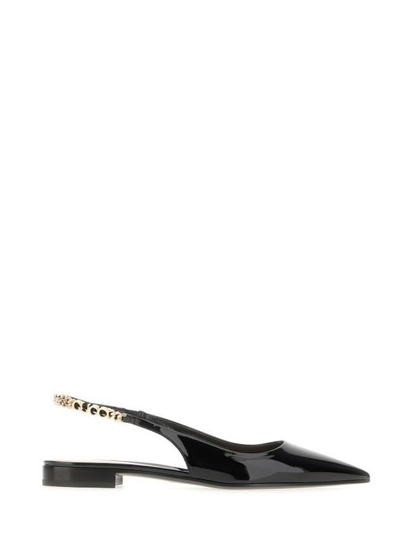 Signoria Patent Leather
  Slingback Flat Shoes