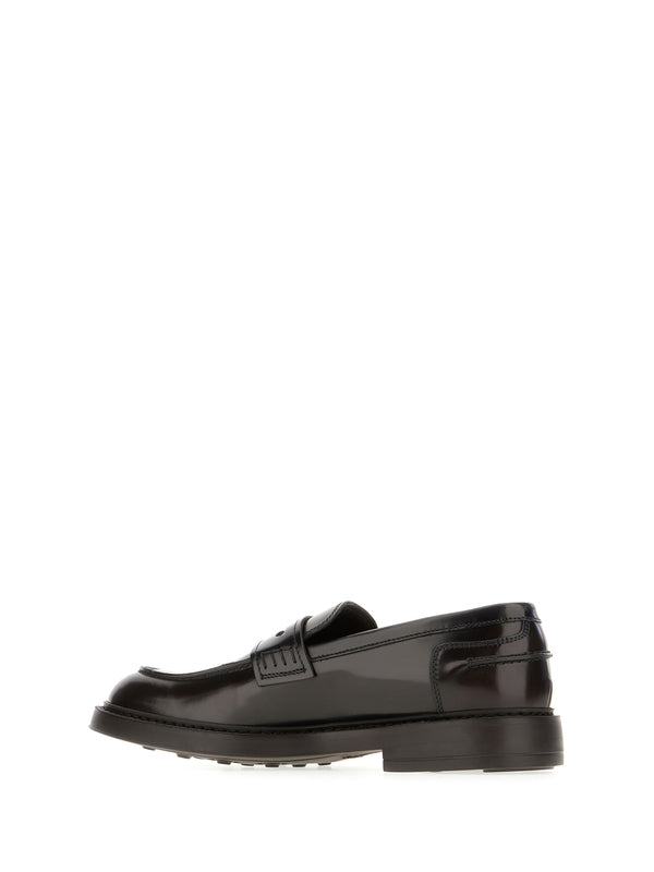 Black Leather Penny Loafers