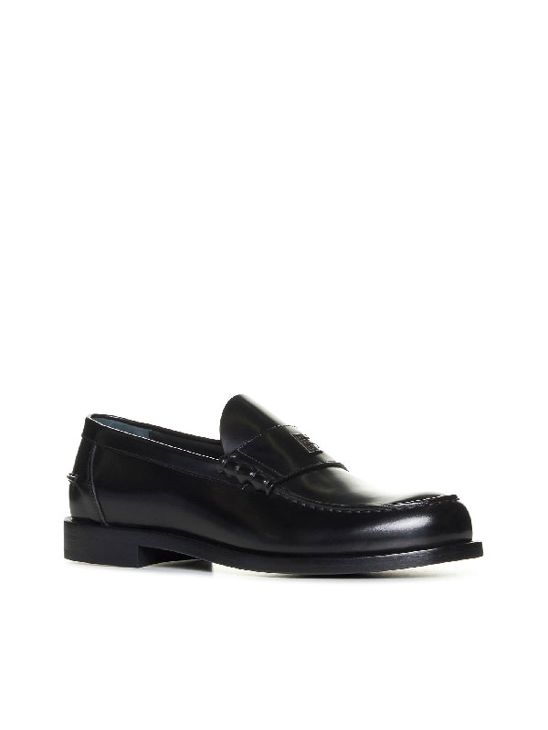 4g Logo Accent Leather Loafers