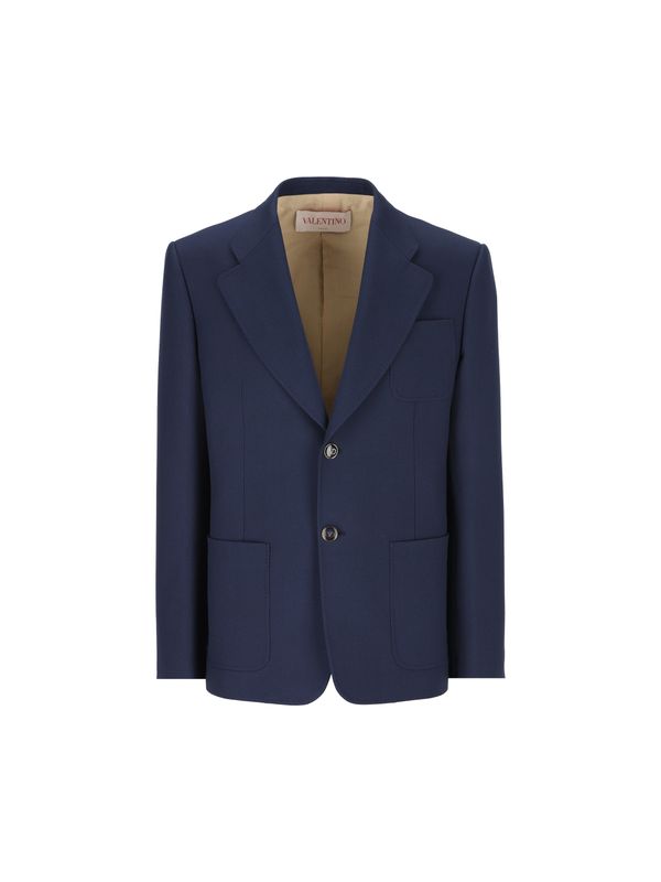 Single-Breasted Wool Tailored Jacket