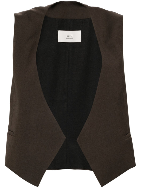 V-neck Wool Vest