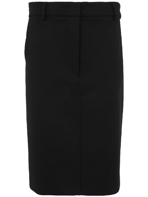 Wool Blend Pencil Skirt