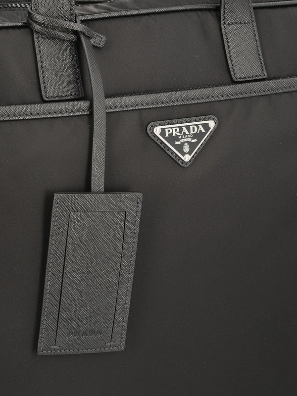 Triangle Logo Nylon Briefcase