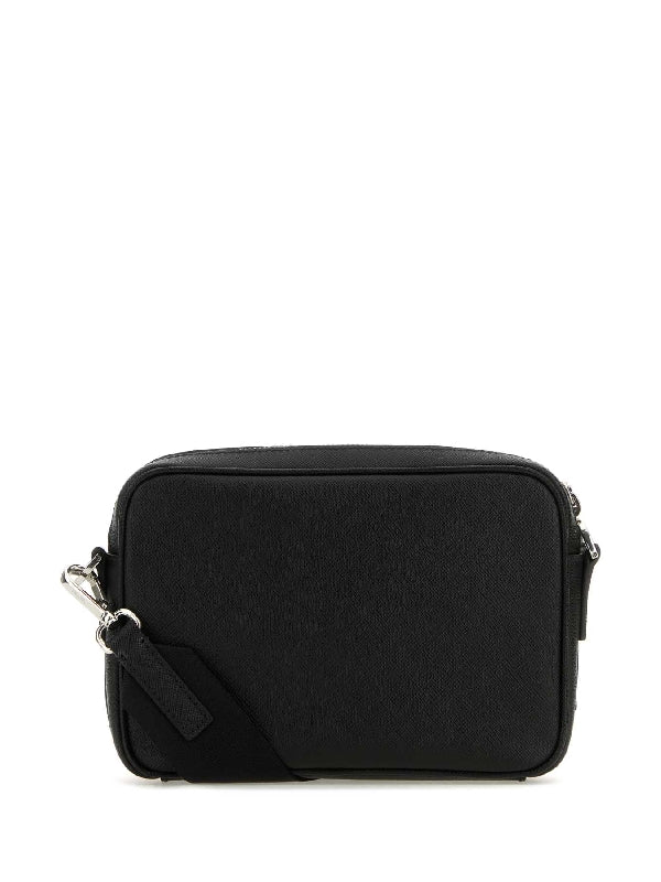 Triangle Logo Saffiano Leather Crossbody
  Bag