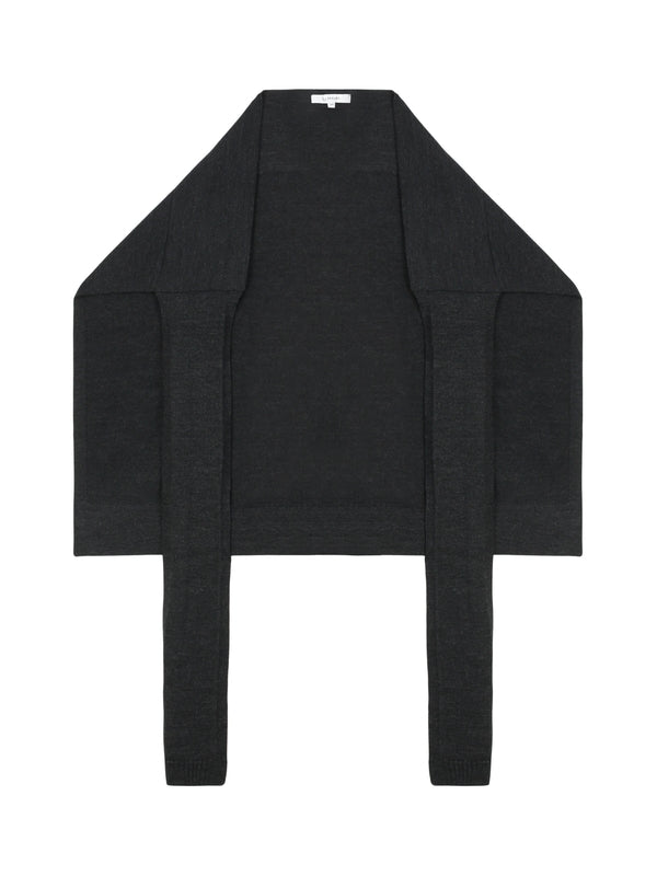 Wool Blend Black Scarf