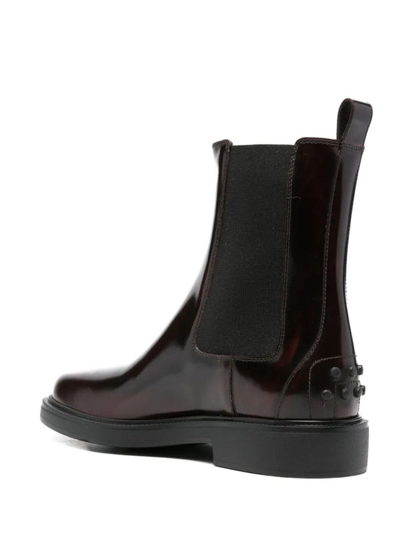 Tod'S Burgundy Chelsea Boots