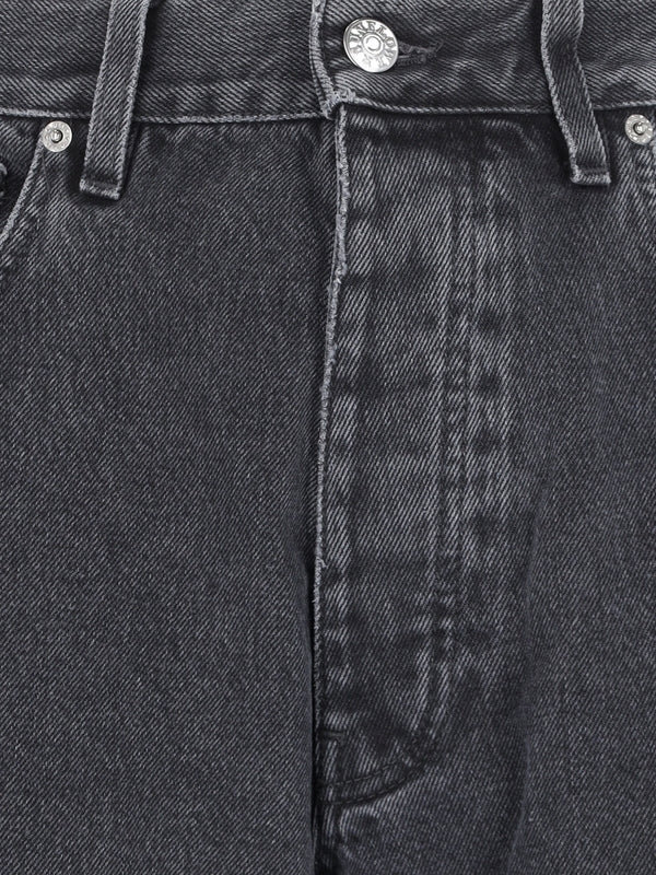 Wide Twisted Denim Pants