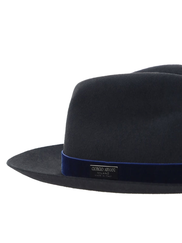 Logo Velvet Band Wool
  Fedora