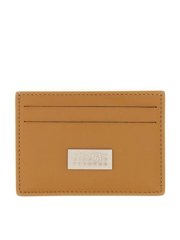 Number Logo Leather Card Holder