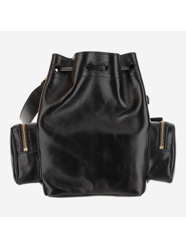 Camera Leather Bucket Bag