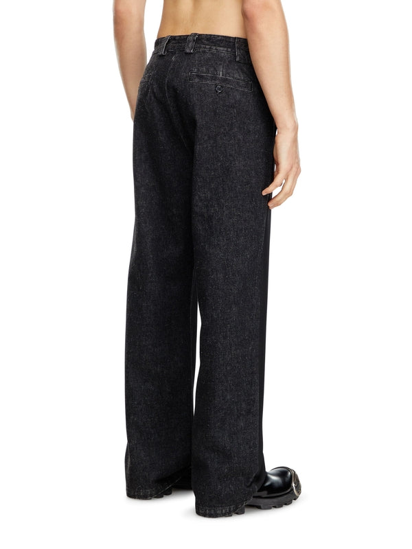 Wire Denim Insert Wool Pants