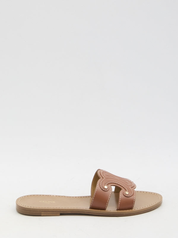 Triomphe Logo Leather Slide