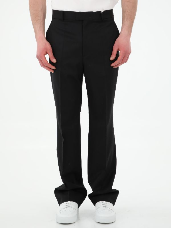 Black Wool Tailored Pants