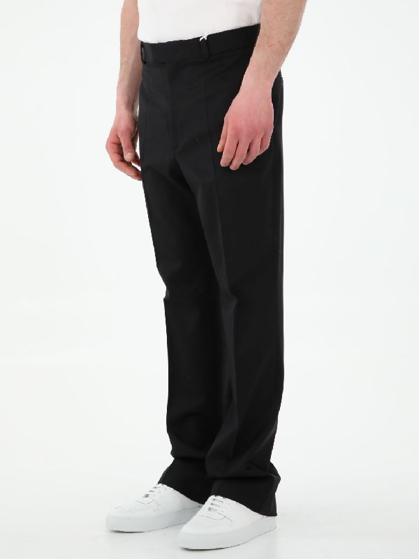 Black Wool Tailored Pants