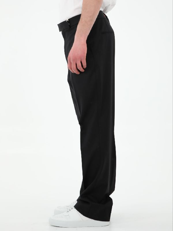 Black Wool Tailored Pants