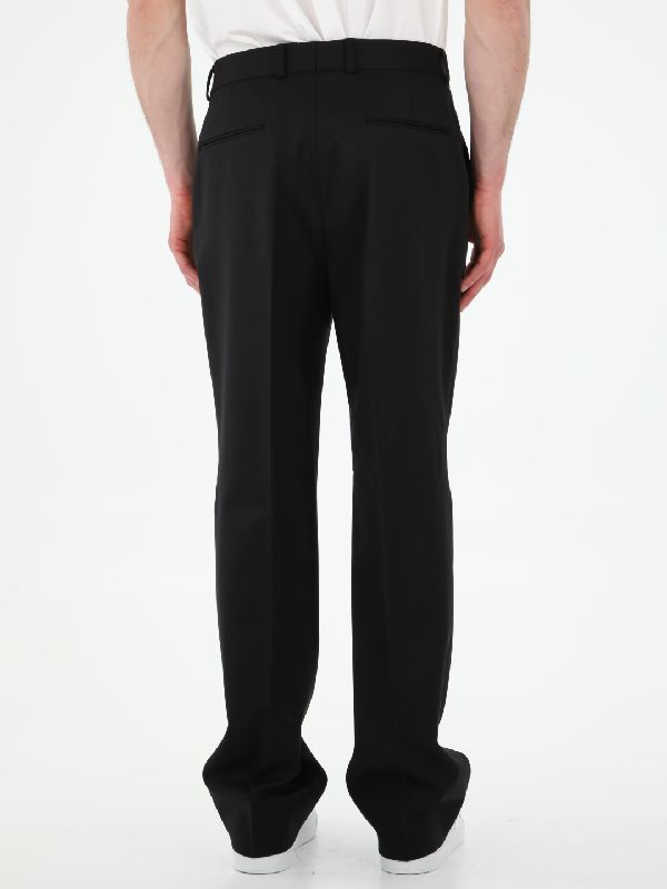 Black Wool Tailored Pants