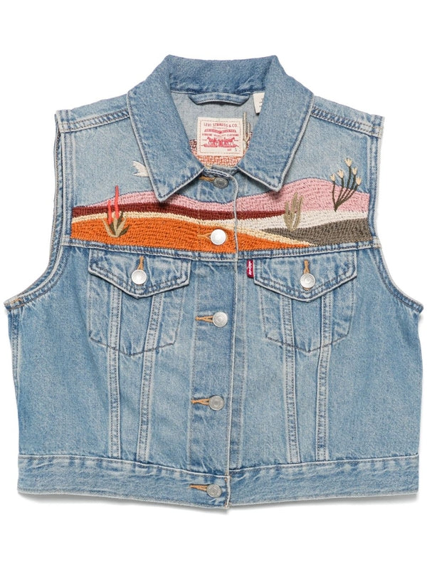 Levi'S Sky Blue Vest