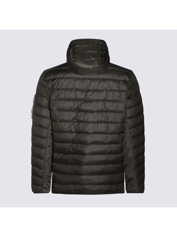 Wappen Patch Nylon Hood Padded Jacket