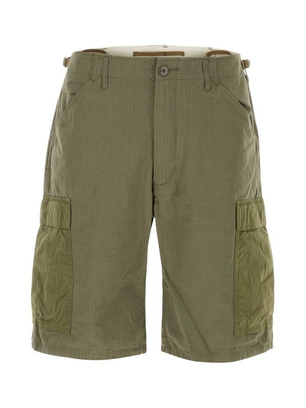 Cotton Nylon Cargo Bermuda Shorts