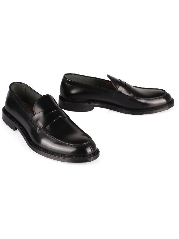 Black Leather Penny Loafer