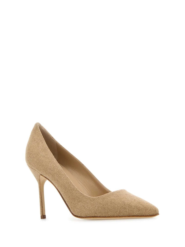 Beige Fabric Pumps