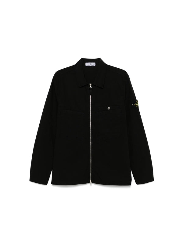 Wappen Patch Zip-up Shirt Jacket