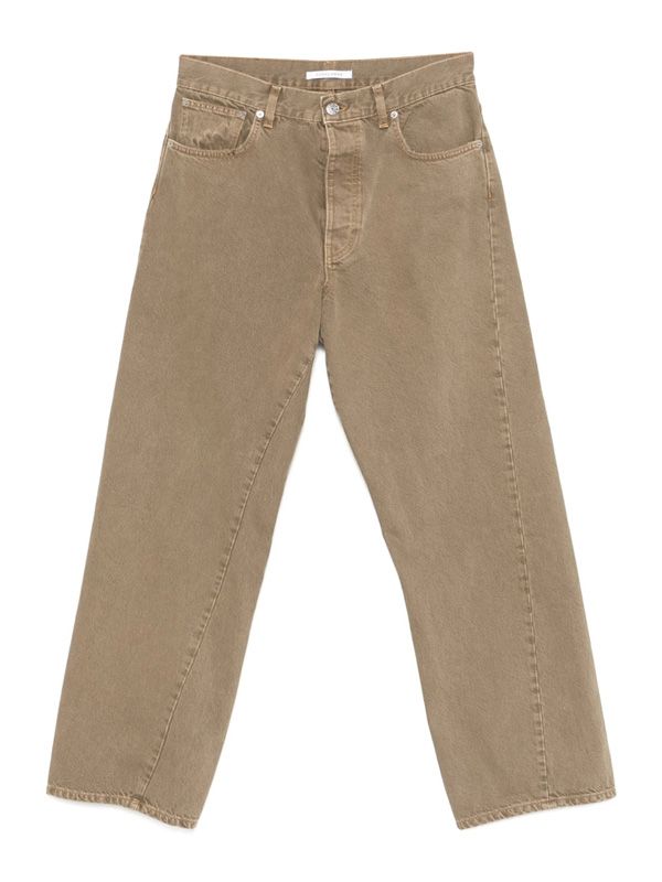 Wide Twist Denim Pants