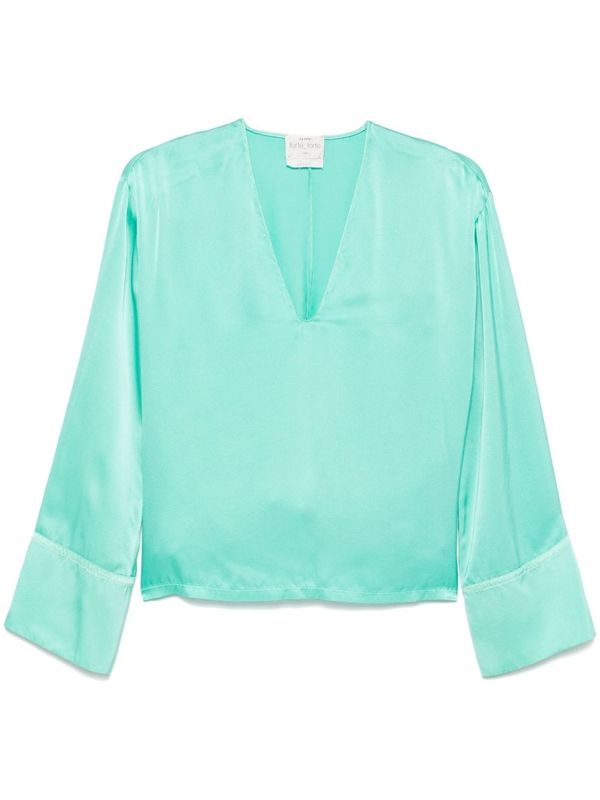 V-Neck Satin
  Blouse