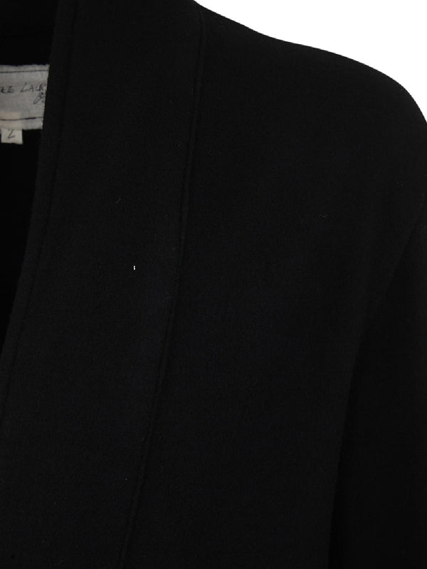 Black Wool Single Coat