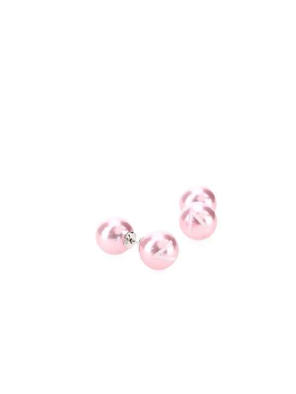 Pink Ball Metal Earrings