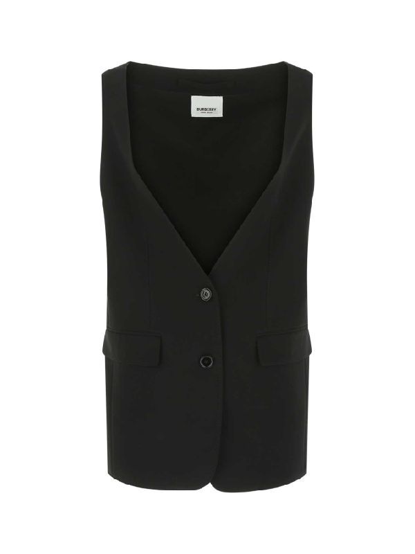 Black Silk Vest Blazer