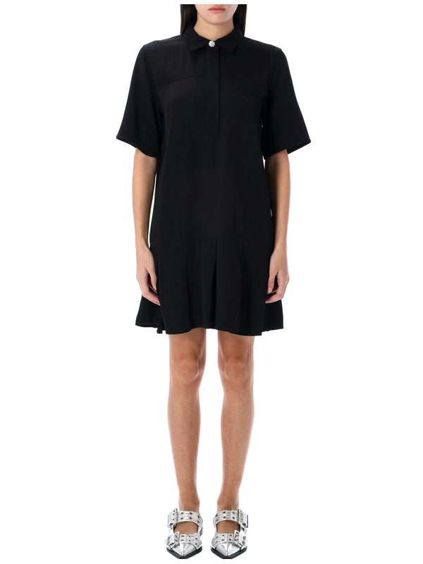 プリーツシャツドレス