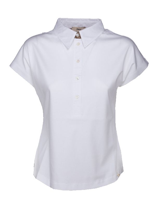 White Cotton Polo Shirt