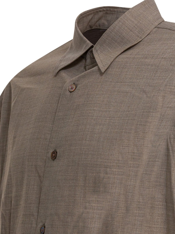 Auralee Super Fine Tropical Wool Beige Shirt