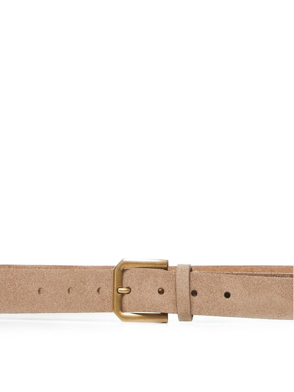 Beige Leather Belt