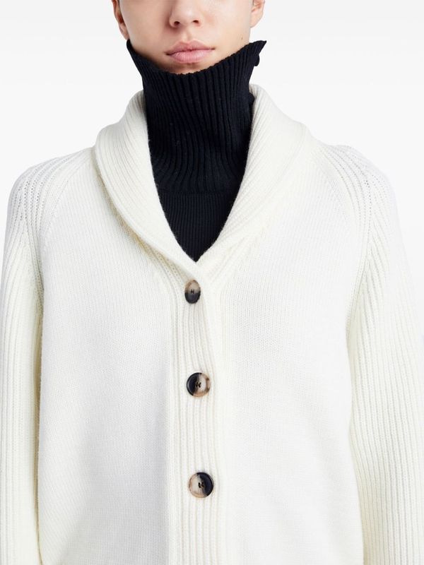 Lou Ribbed Wool Cardigan