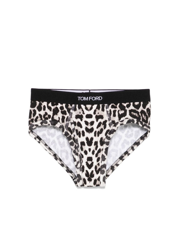 Logo Band Leopard Printing
  Underwear