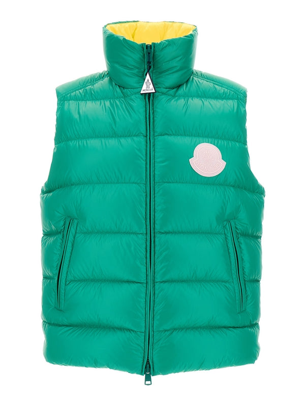 Logo Patch Quilted High-neck Down Vest