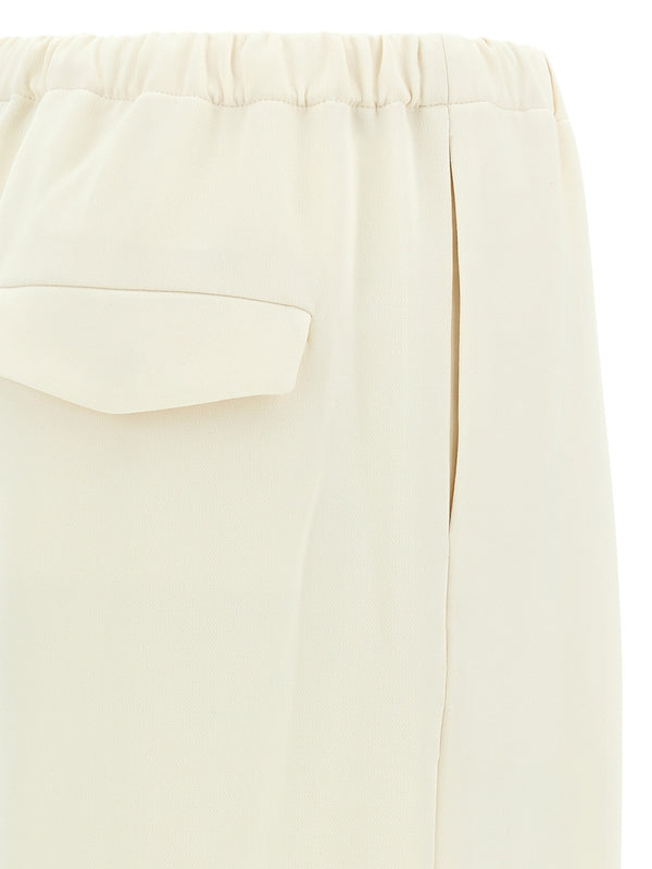 Drawstring
  Pleated Pants