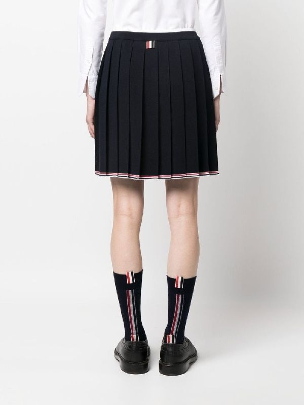 Rwb Wool Blend Pleated Skirt