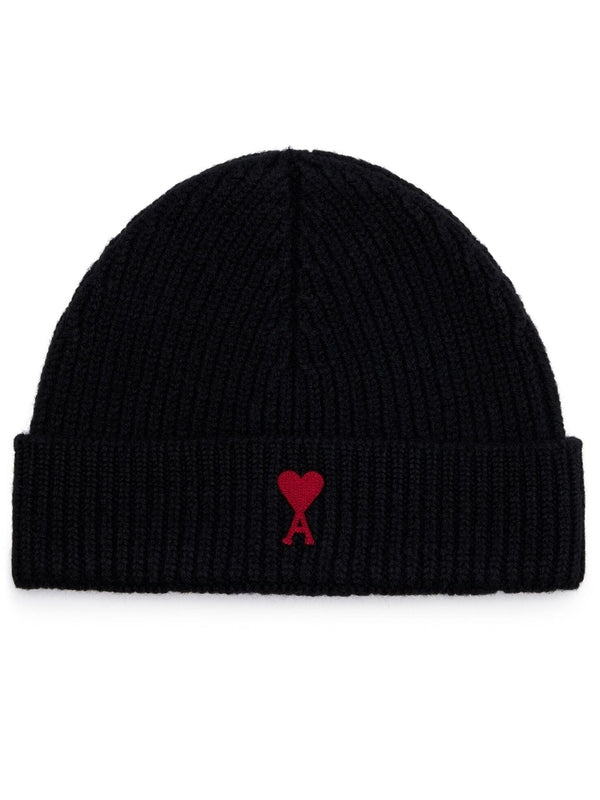 Heart Logo Embroidery Wool Beanie