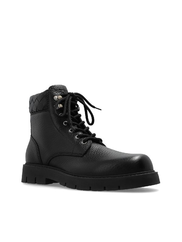 Haddock Grain Leather Lace-Up
  Boots