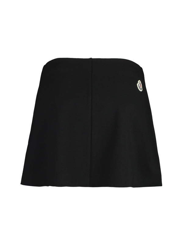 Back Logo Patch Quilted Pocket Skirt