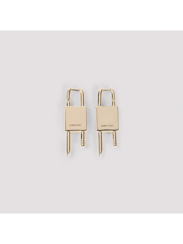 4G Logo Padlock Drop Earrings