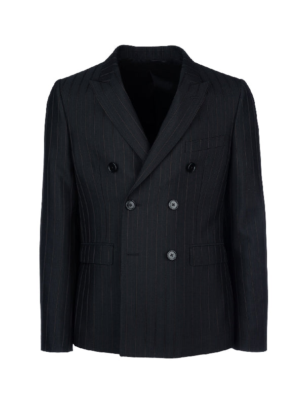 ストライプダブルウールジャケット