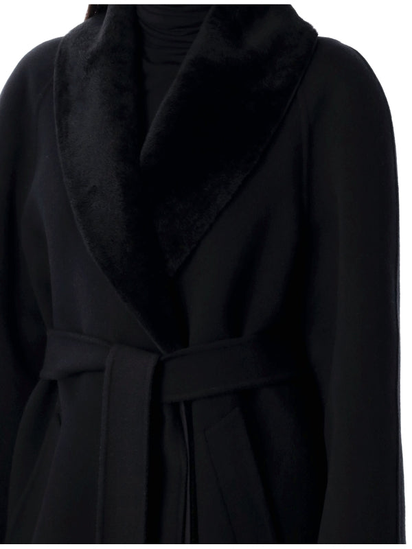 Wool Silk Wrap Coat